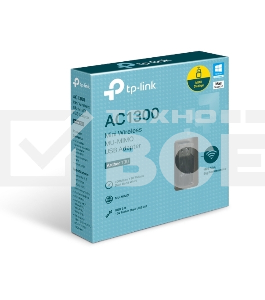 Адаптер TP-LINK Archer T3U AC1300 Мини Wi-Fi MU-MIMO USB-адаптер