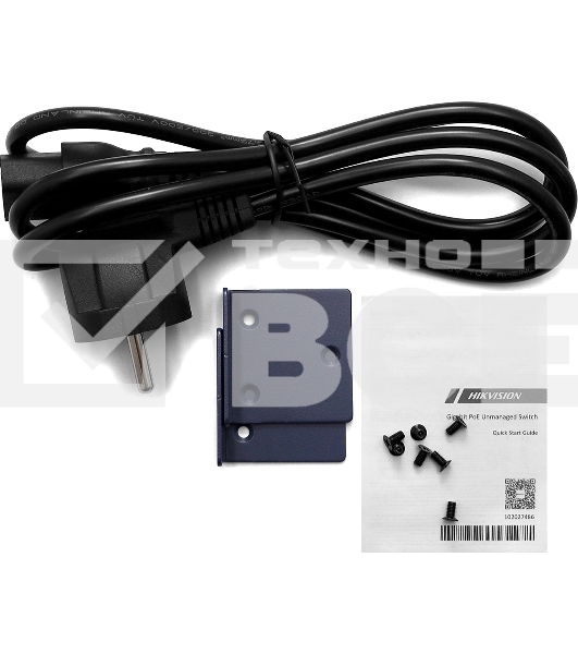 Коммутатор Hikvision DS-3E0326P-E(C) (L2) 24x1 Гбит/с 2xКомбо(1000BASE-T/SFP) 2SFP 24PoE 370W неуправляемый