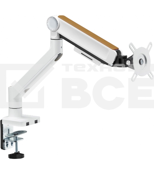 Кронштейн для мониторов Ultramounts UM732W белый/коричневый 17'-32' макс.8кг крепление к столешнице поворот и наклон