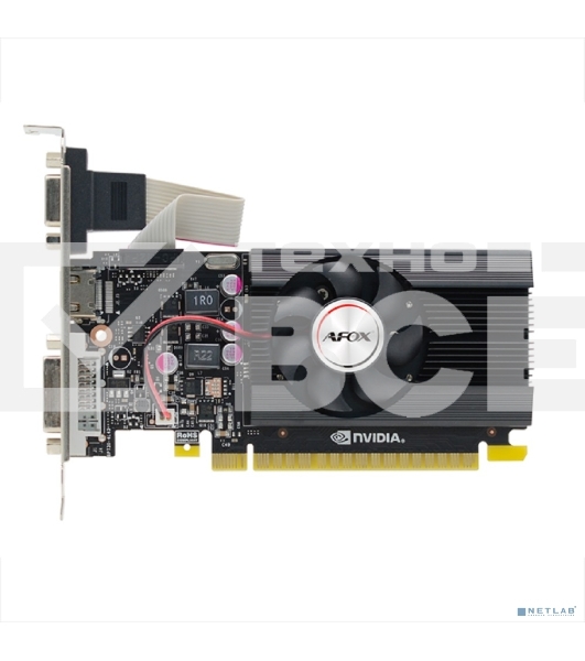 Видеокарта Afox GeForce GT710 4GB DDR3 64BIT DVI HDMI VGA LP SINGLE FAN (AF710-4096D3L7-V1) RTL