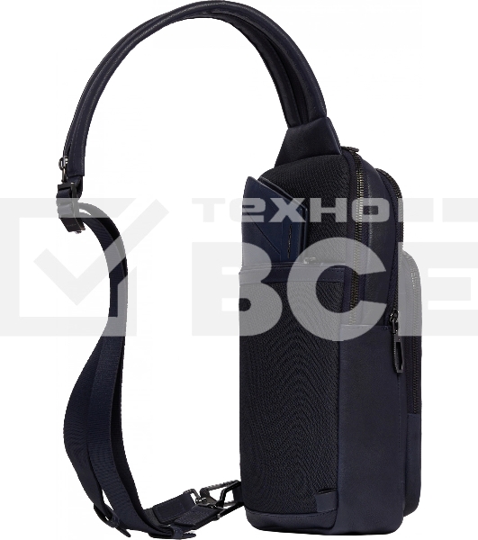 Рюкзак слинг мужской Piquadro Cronus CA6686S134/BLU кожа синий