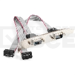 Планка портов в корпус 2xCOM ExeGate BrctDB92 (Com 10-pin (F) --> 2 x RS232 DB9 Male, кабель 20см), фото2