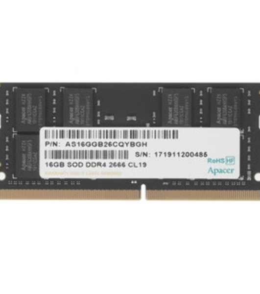 Оперативная память Apacer, DDR4, 16GB (1x16GB), 2666MHz, CL19, DIMM