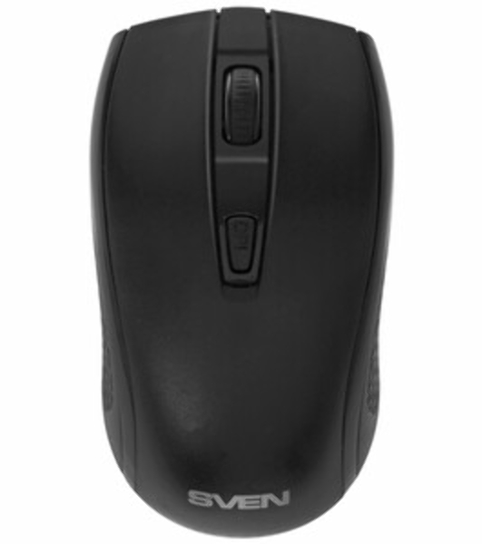 Мышь беспроводная SVEN RX-220W черный, 1600 dpi, радиоканал, USB, кнопки - 4