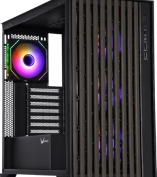 Корпус Formula V Line TimberLine T0 Black, ATX, wood+plastic front, TYPE-C*1, USB3.0*2, FRONT 3x120мм FRGB, REAR 1x120мм FRGB