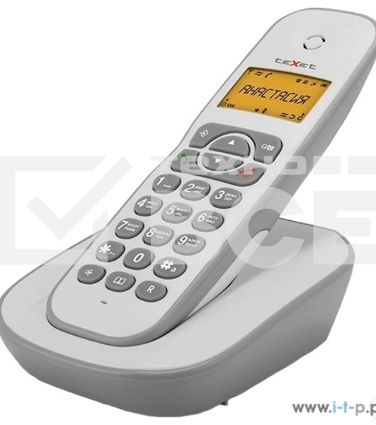 Радиотелефон teXet TX-D4505A Dect белый-серый