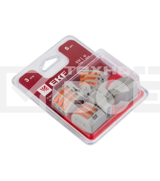 Клемма СМК 222-413 (блист.5шт) EKF plc-smk-413b