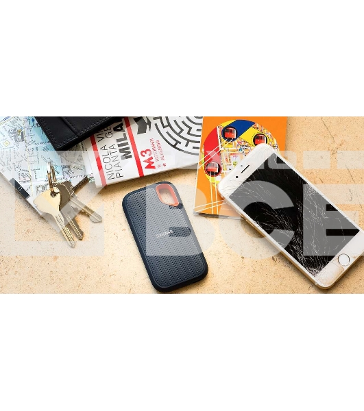 Внешний твердотельный накопитель SanDisk Extreme 4TB Portable SSD - up to 1050MB/s Read and 1000MB/s Write Speeds, USB 3.2 Gen 2, 2-meter drop protection and IP55 resistance