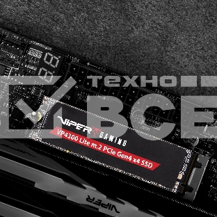 Накопитель SSD Patriot Viper VP4300 Lite, 2Tb, PCIe 4.0 x4, M.2 2280, NVMe, R/W 7400/6400, с радиатором