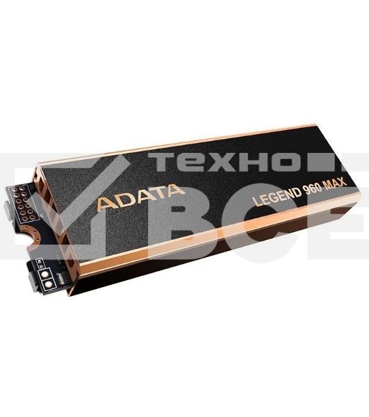 Накопитель SSD ADATA LEGEND 960 MAX, 1Tb, PCIe 4.0 x4, M.2 2280, NVMe, R/W 7400/6000, с радиатором