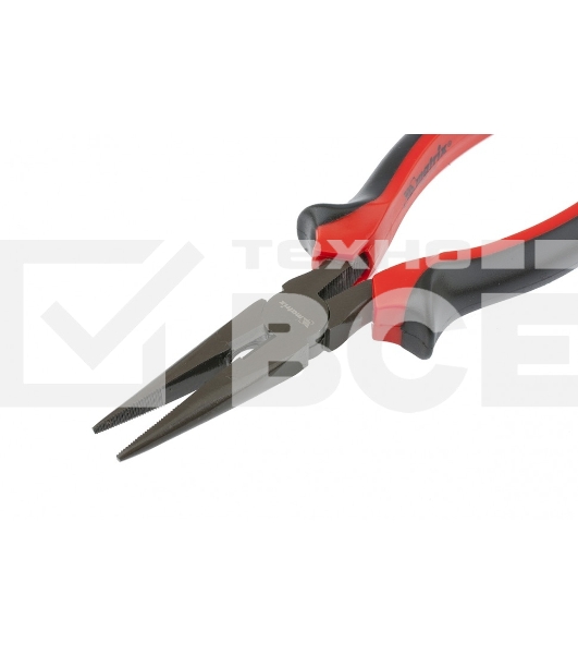 Длинногубцы Black Nickel, 180 мм, прямые, двухкомпонентные рукоятки Matrix