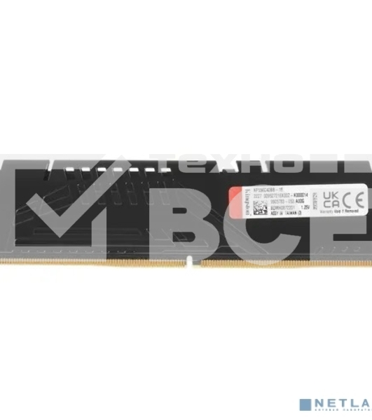 Оперативная память Kingston Fury Beast, DDR5, 16GB (1x16GB), 5600MHz, CL40, с радиаторами, черный
