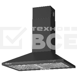 Купольная вытяжка Evelux Favorite 60 B, 60 см, 3 скорости, производительность 750 м3/ч, кнопочное управление, цвет черный
