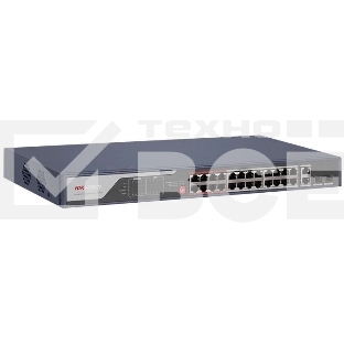 Коммутатор Hikvision DS-3E0326P-E(C) (L2) 24x1 Гбит/с 2xКомбо(1000BASE-T/SFP) 2SFP 24PoE 370W неуправляемый