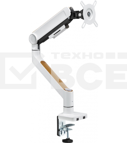 Кронштейн для мониторов Ultramounts UM732W белый/коричневый 17'-32' макс.8кг крепление к столешнице поворот и наклон