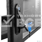 Шкаф коммутационный ЦМО (ШРН-6.350-9005) настенный 6U 600x350мм пер.дв.стекл 200кг черный 300мм 180град., фото4