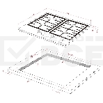 Варочная поверхность Kuppersberg FG 68 B газ, High-Tech, 60 см, автоматический электроподжиг, газ-контроль, форсунки под сжиженый газ, механическое/сенсорное управление, таймер, блокировка панели управления, подсветка панели управления, SABAF конфорки, чугунные решетки, цвет черный, цвет фурнитуры черно-серебристый, фото15