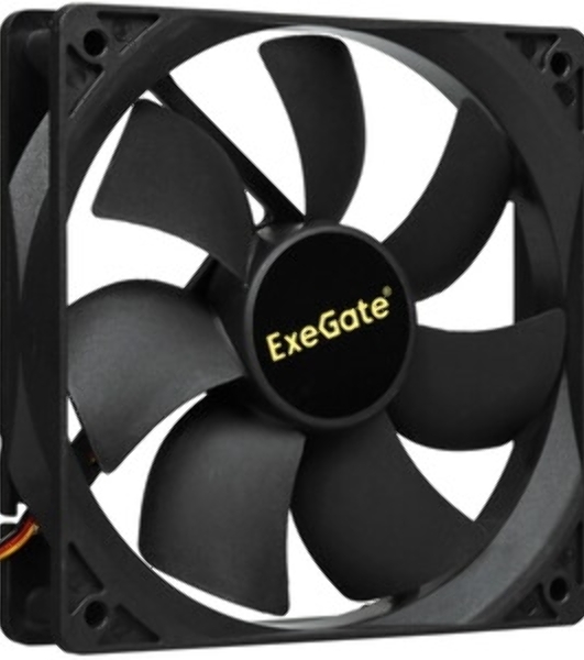 Вентилятор для корпуса ExeGate ExtraPower EP12025S3PM черный, 120 мм, 1800 об/мин, 28 дБ, 3 pin