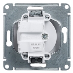 Механизм розетки 1-м СП Glossa 16А IP20 без заземл. бел. SchE GSL000141, фото4