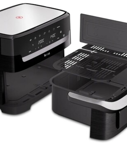 Аэрогриль Tefal Dual Easy Fry Flex EY9228E0 черный, 2700 Вт, 9 л, сенсор, 6 программ