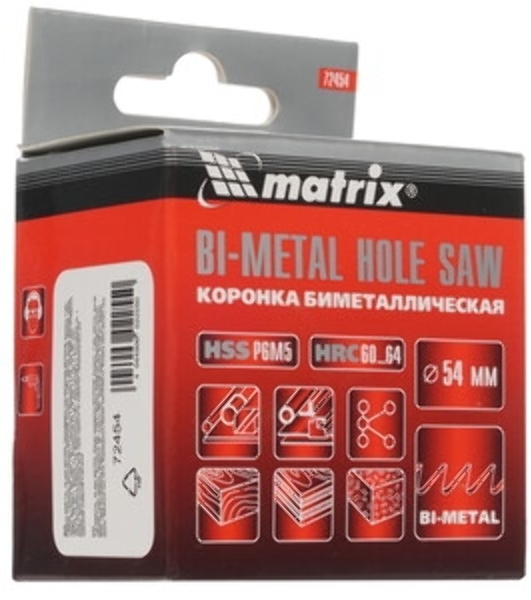 Коронка Matrix BIMETAL, 54 мм