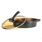 Сотейник Lara LR02-234 серия Orlean 28 см, 4.5 л, мрамор, Bronze, капсульное индукционное дно, крышка, фото10