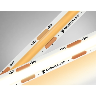 Светодиодная лента Ambrella light GS4651 COB 320Led/ 10W m/ 24V IP20 3000K/ 5000*8*1.54mm (2 конт.)