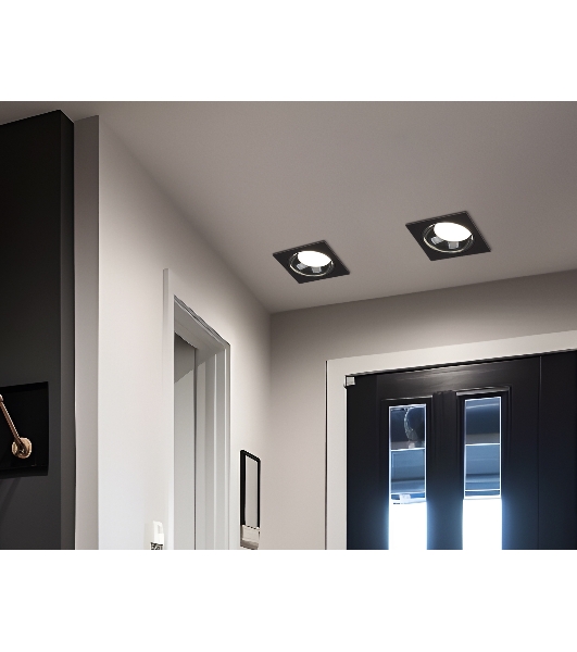 Светильник Ambrella light TN52342 SBK/GBK черный песок/черный глянец GX53 max 12W 115*115*25