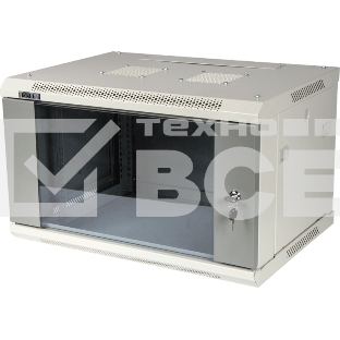 Шкаф настенный серии Pro, 9U 600x450, стеклянная дверь