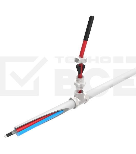 Греющий саморегулирующийся кабель (в трубу) 10HTM2-CT (20м/200Вт)  Rexant