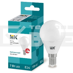 Лампа Iek LLE-G45-7-230-40-E14 светодиодная ECO G45 шар 7Вт 230В 4000К E14 IEK