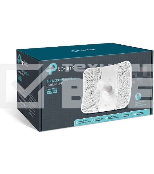 Точка доступа TP-LINK CPE610 5 ГГц 300 Мбит/с 23 дБи Наружная точка доступа Wi Fi