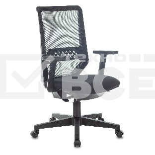 Кресло компьютерное Бюрократ MC-611N TW-01 38-418 черный, сетка/ткань, крестовина пластик