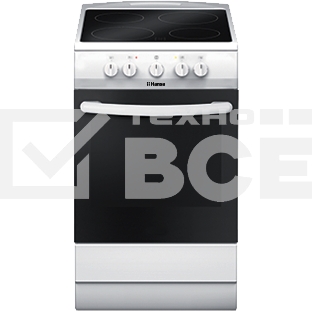 Электрическая плита Hansa FCCW53040 85х50х60, стеклокерамика, электрическая, белая