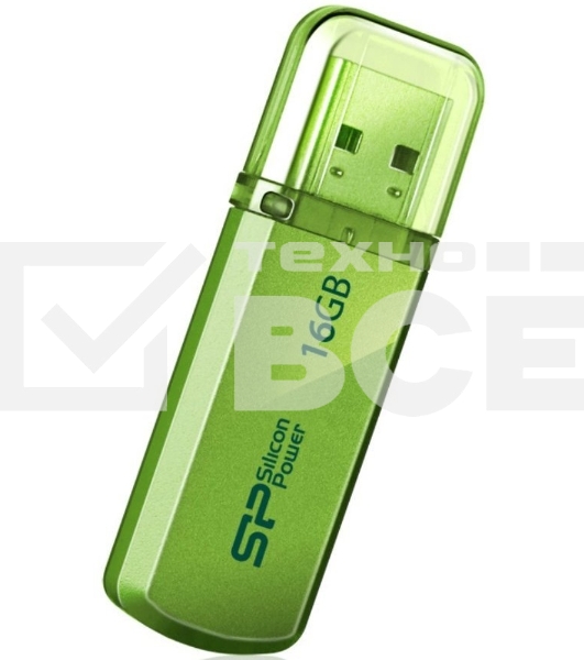 Флеш диск Silicon Power 16Gb Helios 101 SP016GBUF2101V1N USB2.0 зеленый