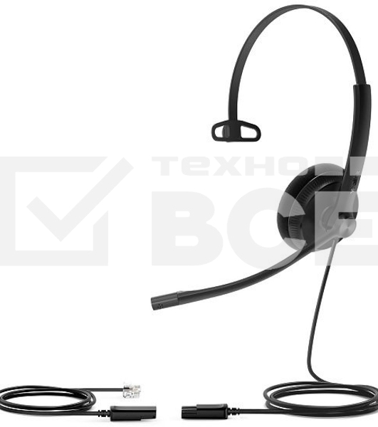 Гарнитура YEALINK YHS34 Lite Mono Моно, Проводная, HD звук, QD, RJ9, шт