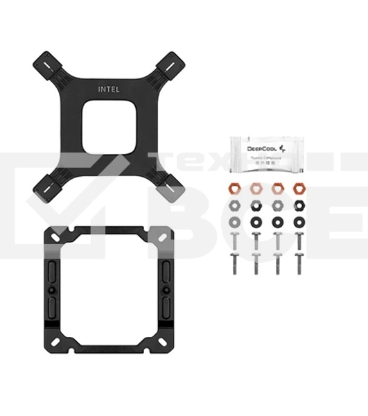 Кулер для процессора DEEPCOOL AG400 BK ARGB черный, 120 мм, алюминий/медь, 2000 об/мин, 31.6 дБ, 4 pin, 220 Вт, 150 мм