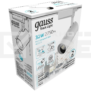 Система трековая Gauss TR072 32Вт 4000K цв.св.:белый нейтральный белый