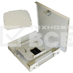 Бокс оптический Hyperline, портов: 8, SC, duplex LC, ST, FC, 215х193х40 мм (ВхШхГ), цвет: серый, (FO-WBY-8UN-MI), фото 1