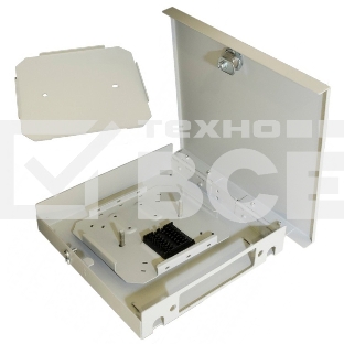 Бокс оптический Hyperline, портов: 8, SC, duplex LC, ST, FC, 215х193х40 мм (ВхШхГ), цвет: серый, (FO-WBY-8UN-MI)