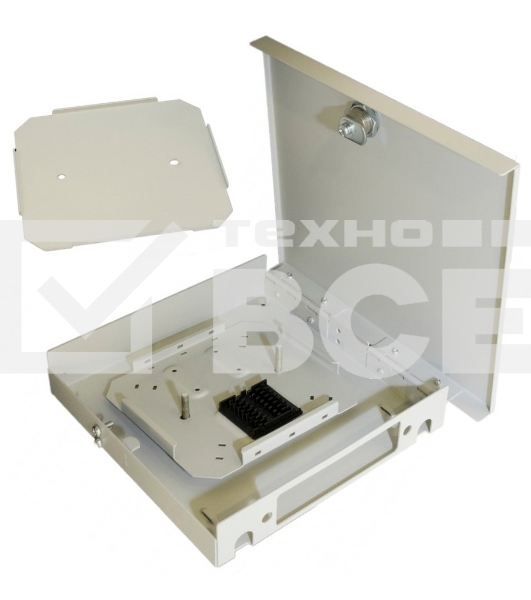 Бокс оптический Hyperline, портов: 8, SC, duplex LC, ST, FC, 215х193х40 мм (ВхШхГ), цвет: серый, (FO-WBY-8UN-MI)