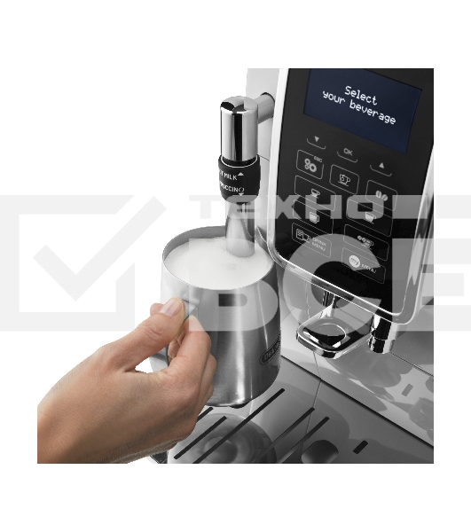 Кофемашина автоматическая DeLonghi ECAM 350.35.W белый, исп. кофе- зерновой/молотый, 1.8 л, 1450 Вт, 15 Бар