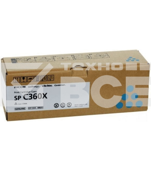 Картридж лазерный голубой, тип SP C360X Ricoh SP C361SFNw (9K, только для МФУ)