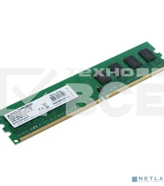 Оперативная память AMD Radeon R3, DDR2, 2Gb (1x2Gb), 800MHz, CL6, OEM