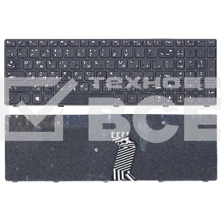 Клавиатура для ноутбука Lenovo IdeaPad G500 G700 черная с черной рамкой
