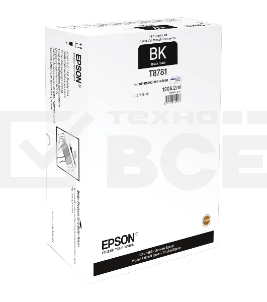 Картридж струйный Epson C13T878140 черный (75 000 стр. 1206.2 мл) для WorkForce 5190/5690