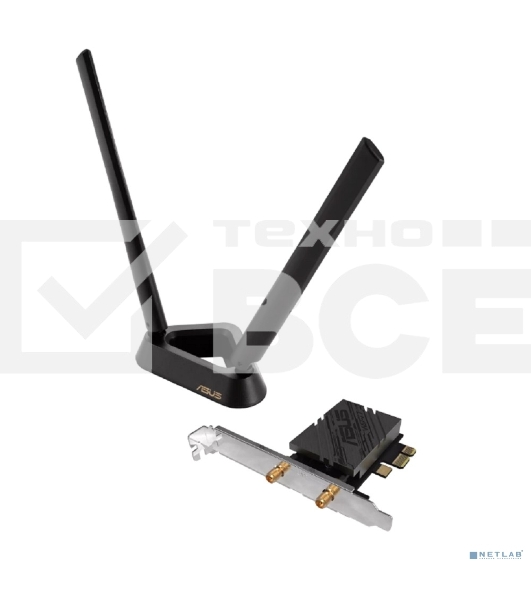 Сетевой адаптер Wi-Fi + Bluetooth Asus PCE-BE92BT BE9400 PCI Express (ант.внеш.несъем.) 2ант.