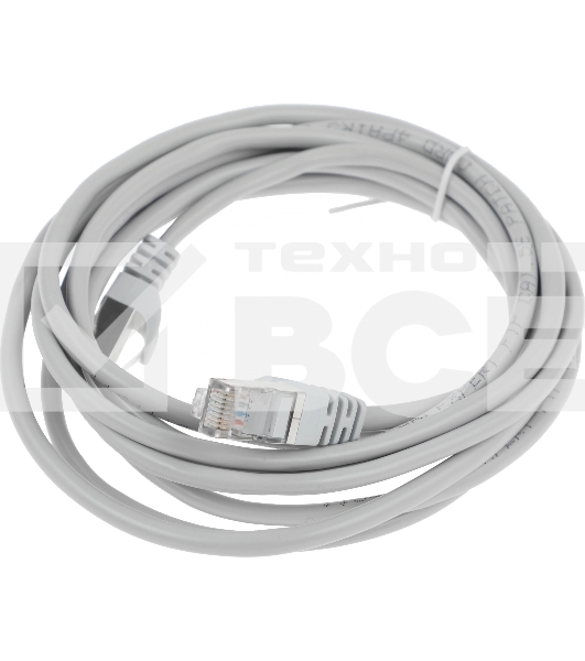 Патч-корд PP22-3m 1000G FTP 4 пары cat5E CCA molded 3м серый RJ-45 (m)-RJ-45 (m)