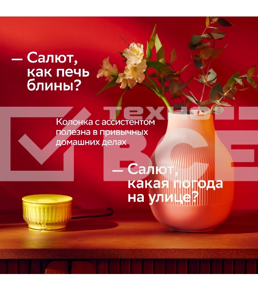 Умная колонка Sber Boom Mini 2 SBDV-00250A Салют черный 5W Mono BT/Wi-Fi
