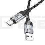 Кабель USB2.0 Hoco AM/Type-C, 3А, X102, 1м, черный, коробка, фото3
